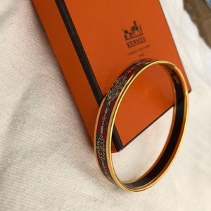 Vintage Hermes Gold enamel bangle